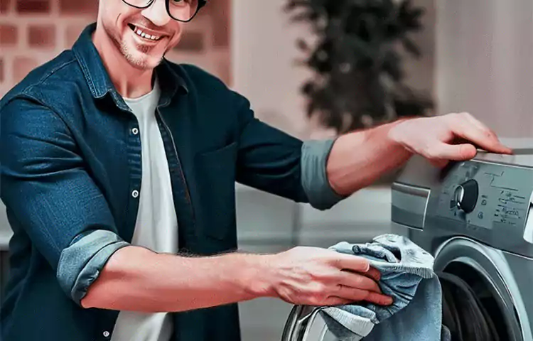 نمایش علامت شیر آب در لباسشویی بوش