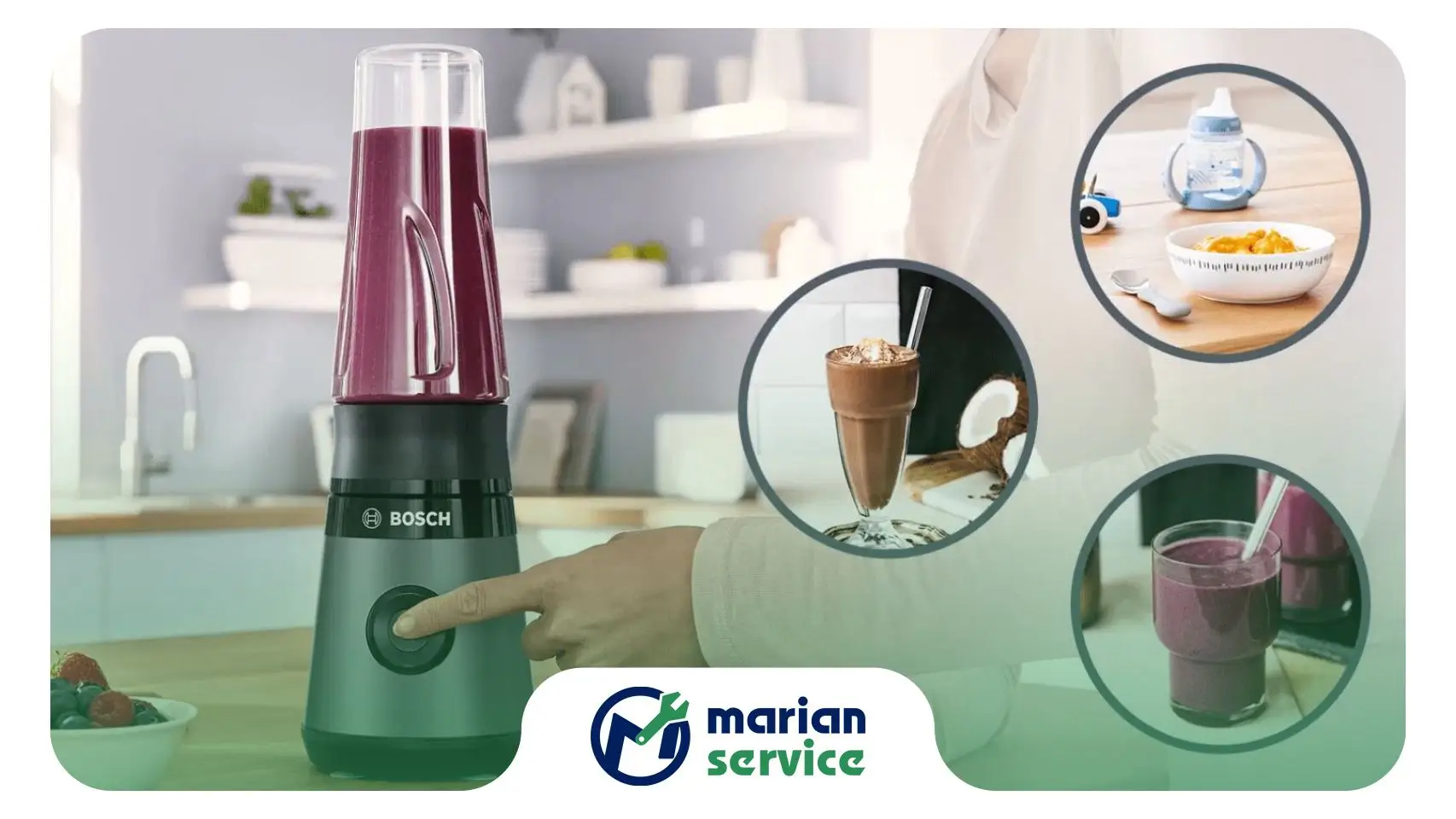 تعمیر و بررسی عملکرد مخلوط‌کن بوش