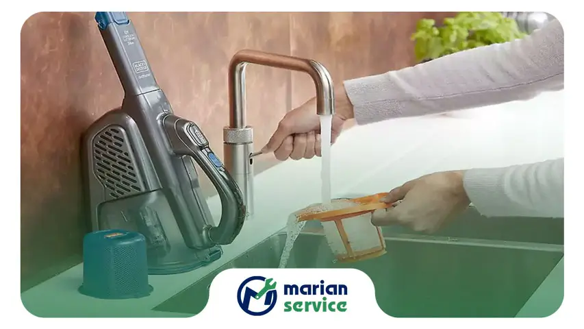 شستن فیلتر جارو شارژی