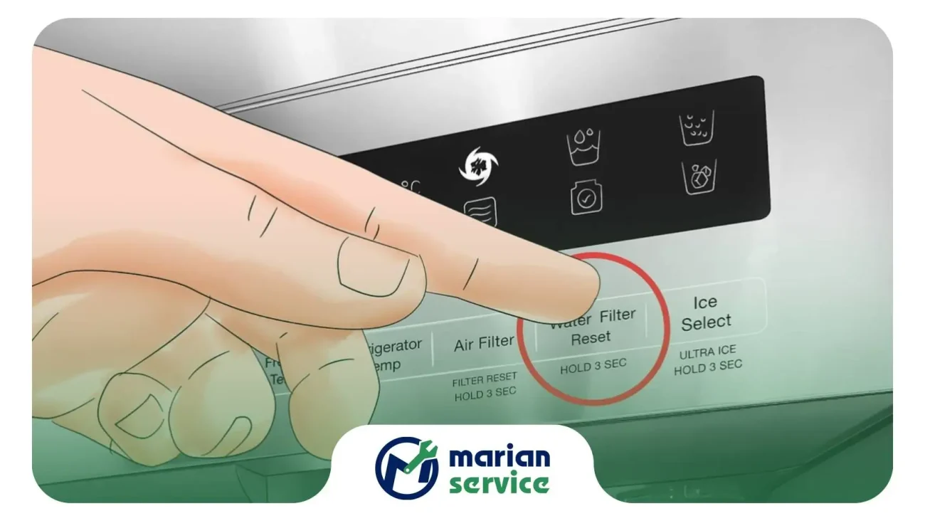 ریست کردن فیلتر یخچال ال جی