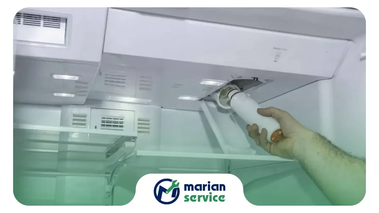 مراحل گام به گام تعویض فیلتر یخچال ساید بای ساید بوش