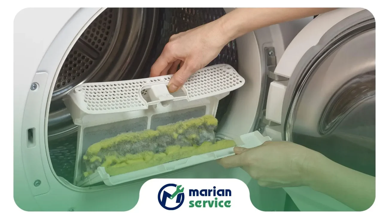 تجمع پرز و زباله در فیلتر ماشین لباسشویی