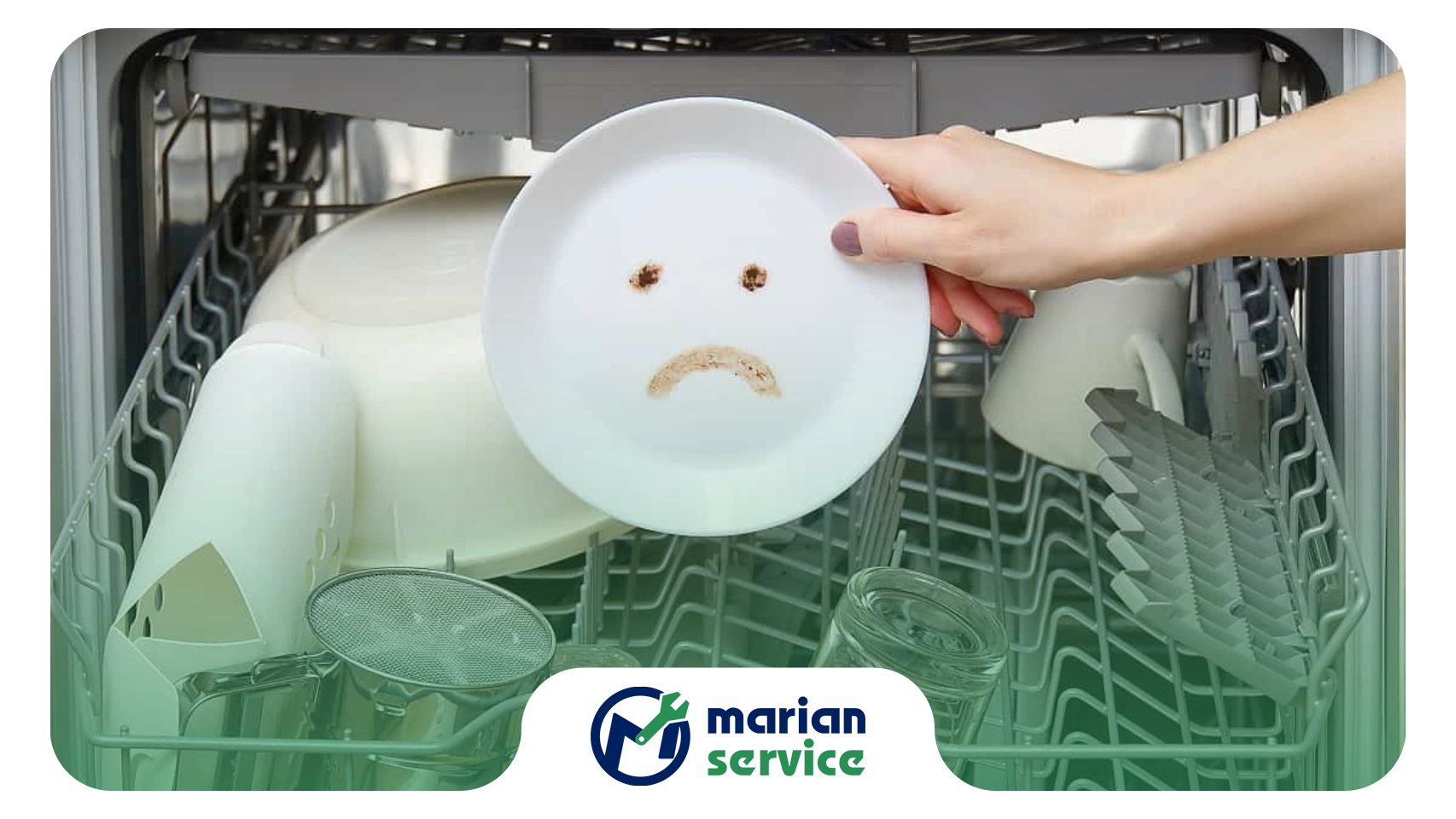 علت تمیز نشستن ظروف در ظرفشویی + راهکار